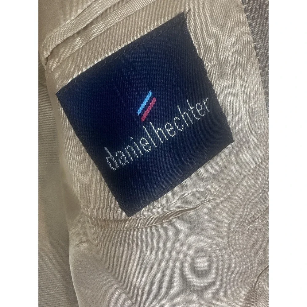 Vintage Daniel Hechter Blazer Mens‎ Large Brown Herringbone Tweed Sport Coat USA